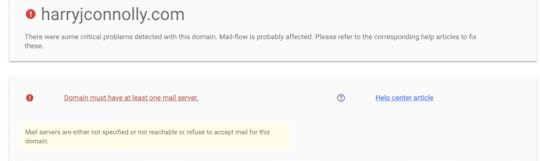 domain must have at least one mail server error message