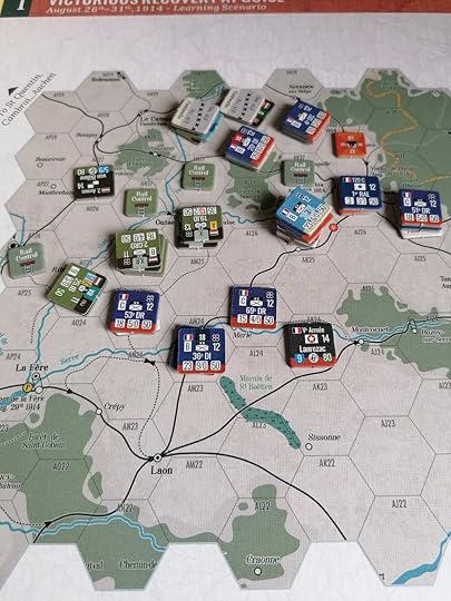 The beginning of the final turn of the first scenario of 1914 Nach Paris