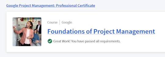 I completed the Foundations course.