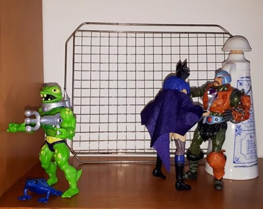 Frog Monger leaves, while Lyn harasses Duncan.