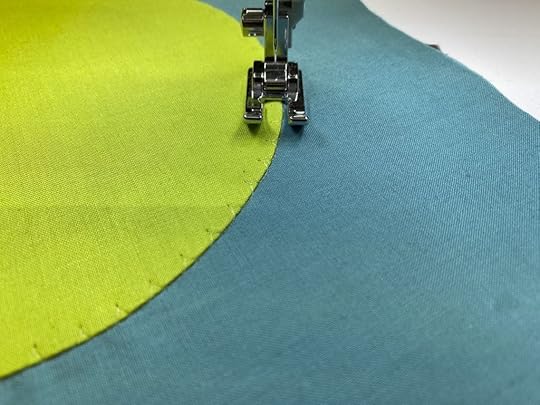 stitch circle to background