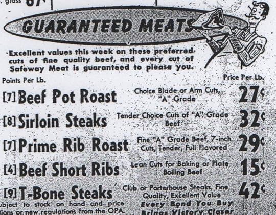 Meat ad from Safeway in the Antioch Ledger, 1943