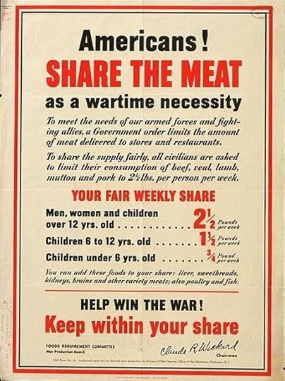US poster about meat rationing, WWII
