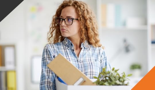 a female employee holding a box of her belonging leaving a company that did not enact tips to reduce employee turnover