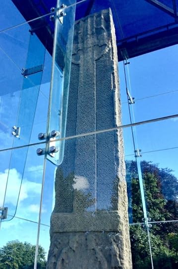 Cross side of the Sueno's Stone in Forres, possible site of Macbeth's Hillock