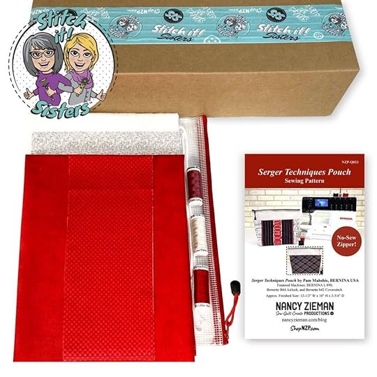 Serger Overlock Techniques Pouch Sewing Tutorial by Pam Mahshie from BERNINA at The Nancy Zieman Productions Blog as Seen on Stitch it! Sisters Sewing Project Bundle Box available at Nancy Zieman Productions at ShopNZP.com