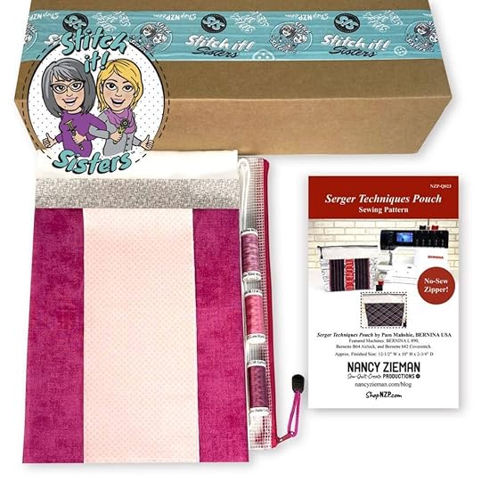 Serger Overlock Techniques Pouch Sewing Tutorial by Pam Mahshie from BERNINA at The Nancy Zieman Productions Blog as Seen on Stitch it! Sisters Sewing Project Bundle Box available at Nancy Zieman Productions at ShopNZP.com