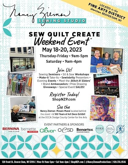 Sew Quilt Create Weekend Sewing Event in Beaver Dam Wisconsin This May at The Nancy Zieman Sewing Studio