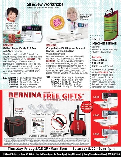 2023 Sew Quilt Create Weekend Brochure v2 2023 Sew Quilt Create Weekend Brochure Sewing Event in Beaver Dam Wisconsin This May