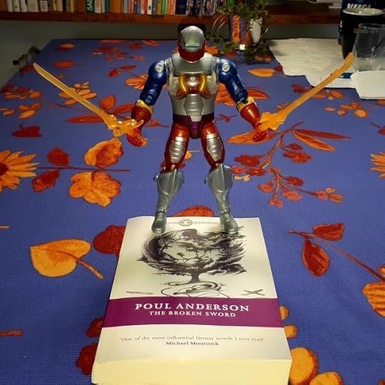 Roboto stands astride a copy of 