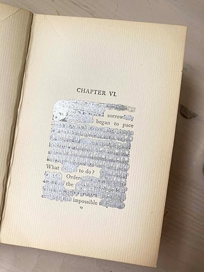 blackout poem made from old book