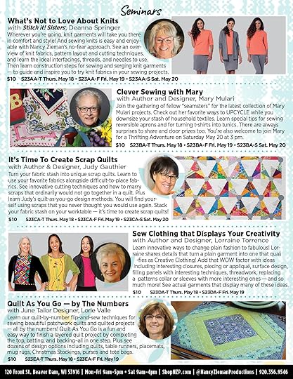 2023 Sew Quilt Create Weekend Brochure Sew Quilt Create Weekend Sewing Event in Beaver Dam Wisconsin