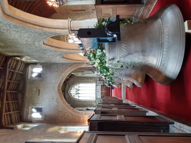 photo of the bells at the blessing service
