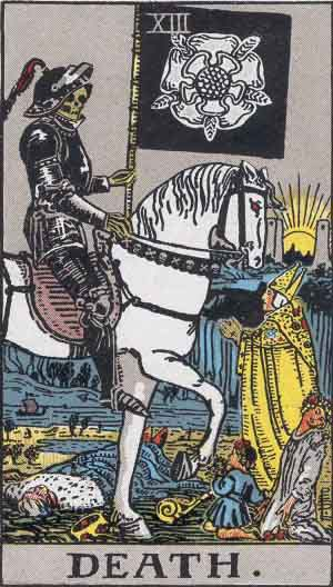 Death means transformation. Read more about the meaning of the card by clicking on the picture!