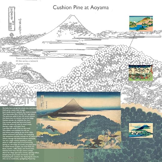 Jonathan Reeve Price remix of Hokusai's picture of the cushion pine at Aoyama.