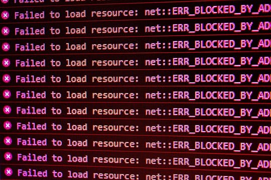 A screen filled with computer error messages, 