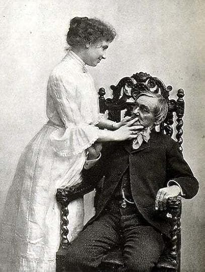 Helen Keller reading Joseph Jefferson's speech, 1902