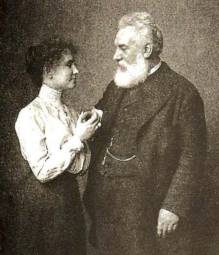 Helen Keller with Alexander Graham Bell, early 1900s