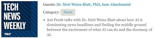 Tech News Weekly podcast Nirit Weiss-Blatt AI Doomers