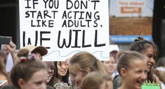 Protesters at a climate change rally in Australia (Image: AAP)