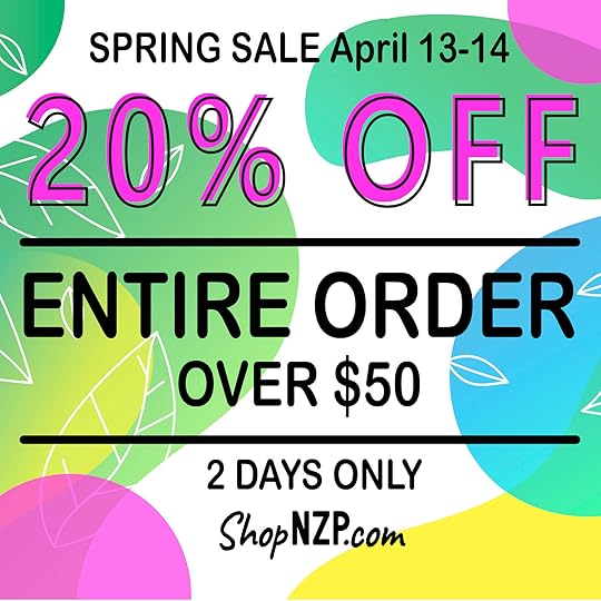 SPRING SALE APRIL 13-14 AT NANCY ZIEMAN PRODUCTIONS AT SHOPNZP.COM