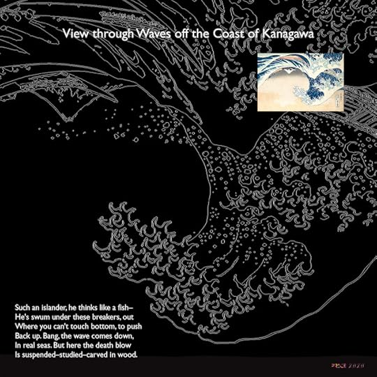 Jonathan Reeve Price interpretation of Hokusai's print of the great wave off Kanagawa...black.