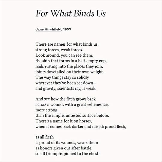 Jane Hirshfield is one of my favorite contemporary poets