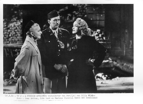 Jean Arthur, John Lund and Marlene Dietrich, A Foreign Affair (1948)