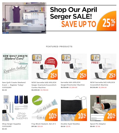 National Serger Month Sale at Nancy Zieman Productions at ShopNZP.com
