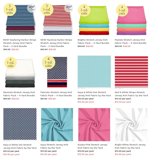 NEW! Harbor Stripe Stretch Jersey Knit Fabric Packs at Nancy Zieman Productions at ShopNZP.com