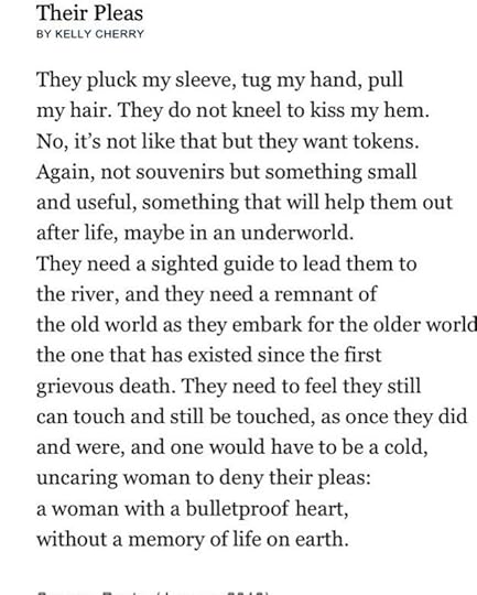 A fine poem by Virginia poet Kelly Cherry who died far too soon
