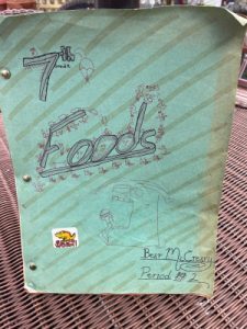 old student's notebook