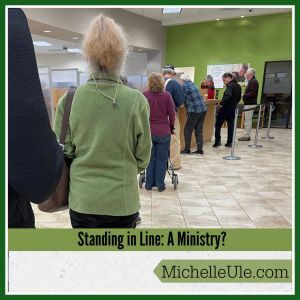 standing in line