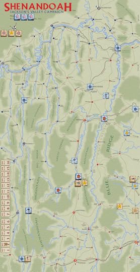 Screenshot of the Vassal module for Shenandoah at the end of the second turn