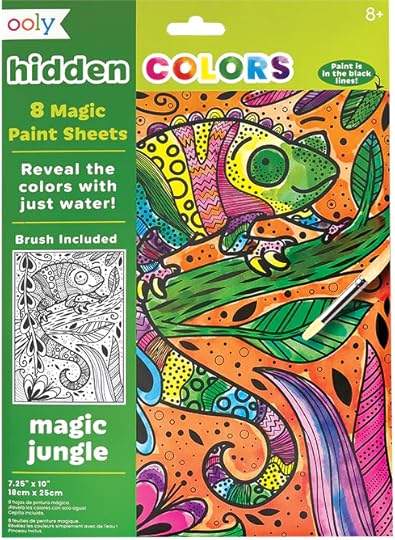 Ooly Hidden Colors Magic Paint Sheets - Magic Jungle Line Drawing Illustrations by Steph Calvert Art