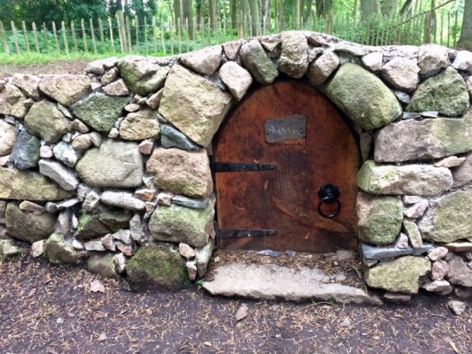 Fairytale fun: hobbit door in Castle Fraser's secret garden