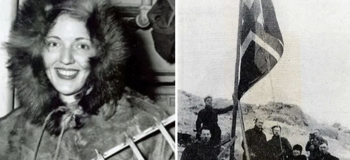 Caroline Mikkelsen and the crew of the Torshavn