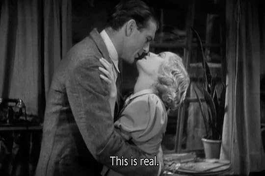 Gary Cooper embracing Marlene Dietrich in