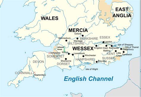 Map at time of Æthelwulf King of Wessex from 839 to 858 File:Southern British Isles 9th century ...