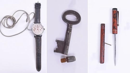 Photo of OSS spy gadgets produced by Stanley Lovell's