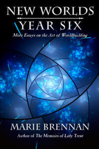 cover art for NEW WORLDS, YEAR SIX by Marie Brennan