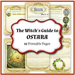 Ostara Wheel of the Year, Shadow Work, Pagan Spring Equinox, Baby Witch Journal Grimoire Pages, BOS
