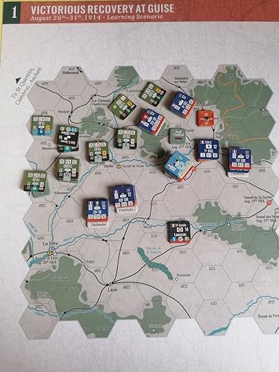 Photo of the mid-point of a game of the first scenario of 1914 Nach Paris