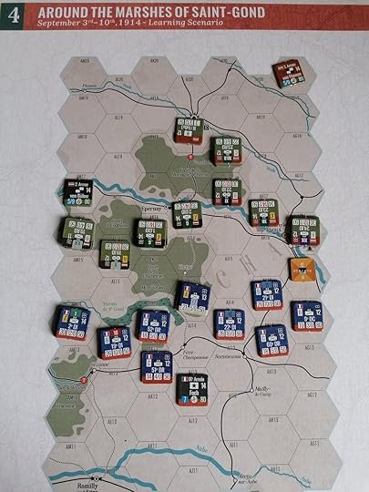 Photo of the initial set up of scenario 4 of 1914 Nach Paris