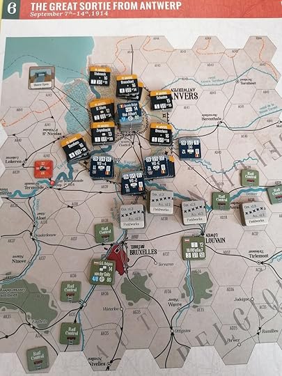 Photo of scenario 6 - The Great Sortie From Antwerp - on the first turn