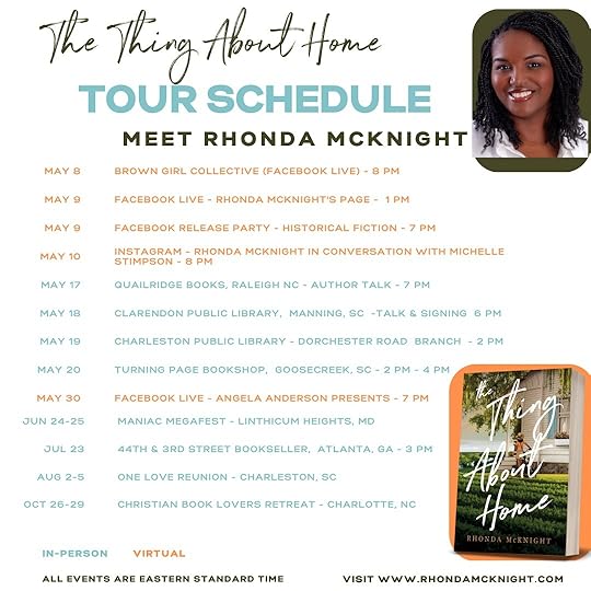 Rhonda McKnight book tour for The Thing About Home.