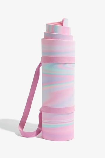 popflex cloudcushion vegan suede thick yoga mat prismatic pink
