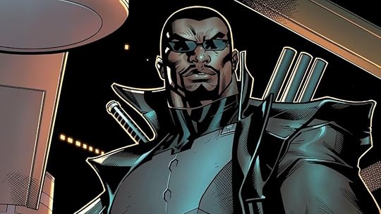 A comic book illustration of Blade