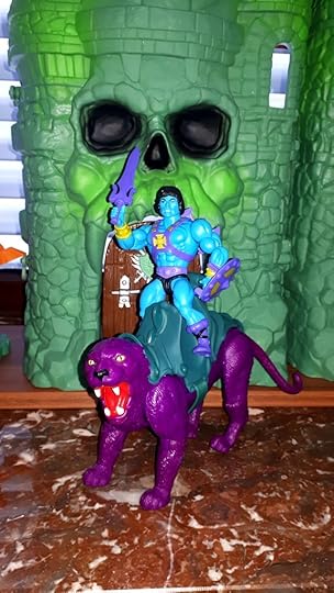 He-Skeletor on Panthor in front of Castle Grayskull