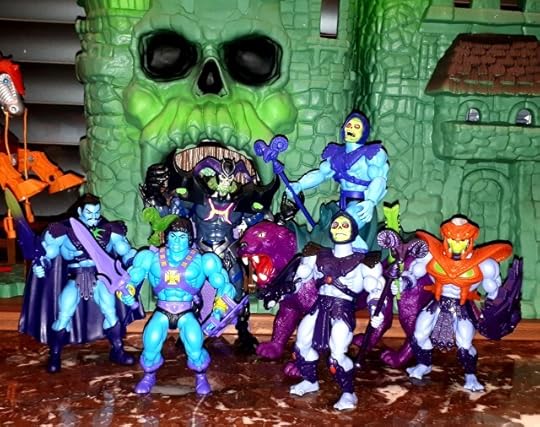 He-Skeletor surrounded by various other Skeletors.